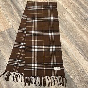 Brown Plaid  Scarf 67X12 inches